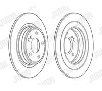 2x Disco de freno macizo 563140JC JURID para MERCEDES-BENZ CLASE B Sports Tourer