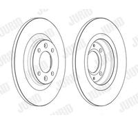2x Disco de freno macizo 563162JC JURID para CITROËN PEUGEOT DS