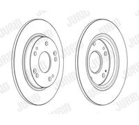 2x Disco de freno macizo 563242JC JURID para HONDA CR-Z
