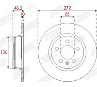 2x Disco de freno macizo 563255JC JURID para AUDI A1 A1 Sportback