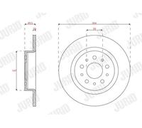 2x Disco de freno macizo 563296JC JURID para FIAT 500L TIPO Sedán TIPO Hatchback