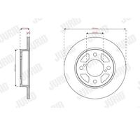 2x Disco de freno macizo 563584JC JURID para SUZUKI BALENO SWIFT V