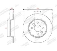 2x Disco de freno macizo 563691JC JURID para RENAULT CLIO V