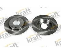 2x Disco de freno macizo 6045770 KRAFT AUTOMOTIVE para PEUGEOT CITROËN