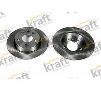 2x Disco de freno macizo 6050500 KRAFT AUTOMOTIVE para VW FORD SEAT