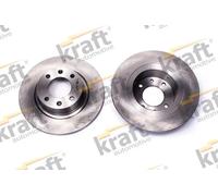 2x Disco de freno macizo 6055930 KRAFT AUTOMOTIVE para CITROËN C5 I C5 I Break