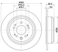 HELLA 8DD 355 116-111 Disco de freno