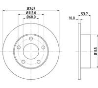 HELLA 8DD 355 118-581 Disco de freno