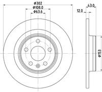 HELLA 8DD 355 126-991 Disco de freno