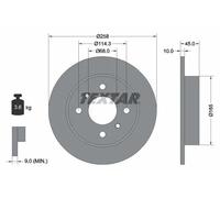 2x Disco de freno macizo 92056400 TEXTAR para NISSAN PRIMERA PRIMERA Hatchback