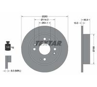 2x Disco de freno macizo 92081700 TEXTAR para ROVER HONDA