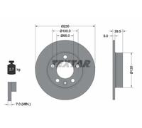 2x Disco de freno macizo 92082503 TEXTAR para SEAT VW AUDI SKODA