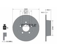 2x Disco de freno macizo 92104103 TEXTAR para AUDI A6 C5 A6 C5 Avant