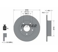 TEXTAR Discos de freno para HONDA: Accord (Ref: 92144603)