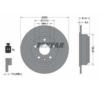 TEXTAR Discos de freno para HONDA: Accord (Ref: 92165803)