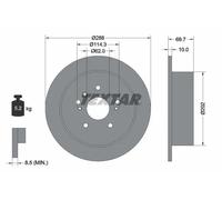 2x Disco de freno macizo 92171603 TEXTAR para LEXUS RX