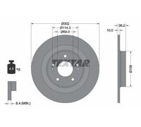 Discos de freno Textar + pastillas delanteras MITSUBISHI ASX III OUTLANDER II...