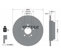 1X Disco de freno TEXTAR 92272703 para MERCEDES-BENZ CLASE V (W447) 2 2019-2020