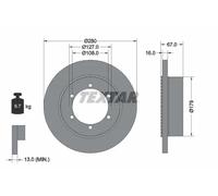 2x Disco de freno macizo 92304003 TEXTAR para NISSAN RENAULT TRUCKS