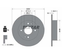 2x Disco de freno macizo 92320203 TEXTAR