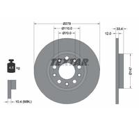 2x Disco de freno macizo 92326503 TEXTAR para JEEP CHEROKEE CHEROKEE VAN
