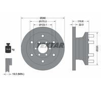2x Disco de freno macizo 93175400 TEXTAR para IVECO DAILY III Caja/Chasis