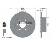 2x Disco de freno macizo 93177500 TEXTAR para IVECO DAILY IV Autobús