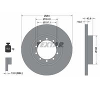 2x Disco de freno macizo 93242500 TEXTAR para FORD TRANSIT Autobús