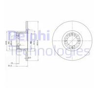 DELPHI BG2081 Disco de freno