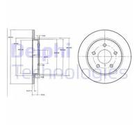 DELPHI BG2332 Disco de freno