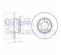 DELPHI BG2430 Disco de freno