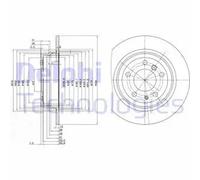 2x Disco de freno macizo BG2431 DELPHI para BMW 5 5 Touring