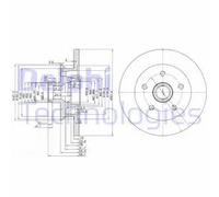 2x Disco de freno macizo BG2468 DELPHI para VW TRANSPORTER T3 Autobús