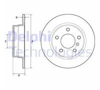 DELPHI BG2624 Disco de freno