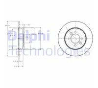 DELPHI BG2694 Disco de freno