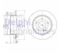 DELPHI BG2761 Disco de freno