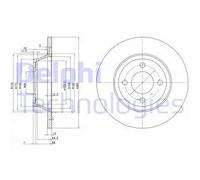 2x Disco de freno macizo BG2783 DELPHI para AUDI 80 B4 Sedán 80 B4 Avant