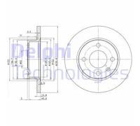 DELPHI BG2910 Disco de freno