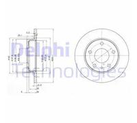 DELPHI BG2914 Disco de freno