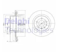 DELPHI BG2986 Disco de freno