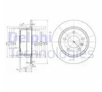 DELPHI BG3040 Disco de freno