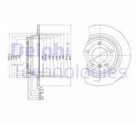 DELPHI BG3044 Disco de freno