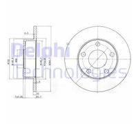 DELPHI BG3381 Disco de freno