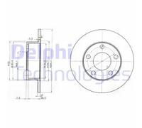 DELPHI BG3382 Disco de freno