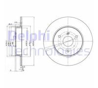Delphi Disco de freno BG3526 delantero Ø280 mm 2x para SMART Fortwo (450/451)