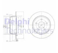 DELPHI BG3660 Disco de freno