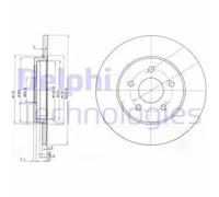 DELPHI BG3663C Disco de freno