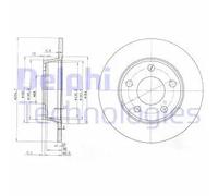 DELPHI BG3671 Disco de freno