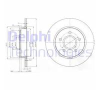 2x Disco de freno macizo BG3896 DELPHI para MAZDA FORD