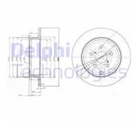 2x Disco de freno macizo BG3912 DELPHI para TOYOTA AVENSIS Station Wagon AVENSIS